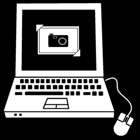 look at digital photo's / laptop: look at photo's